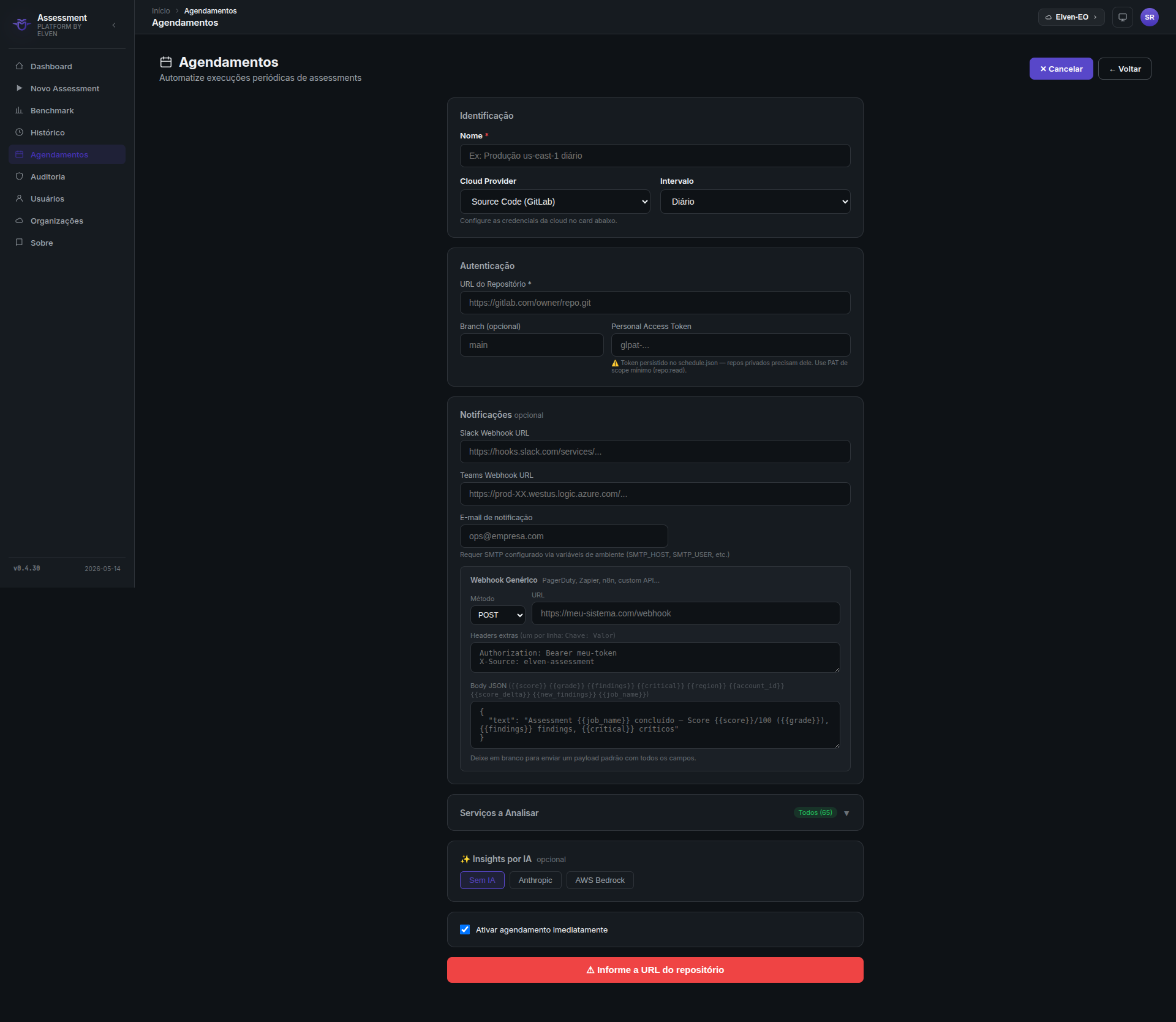 Agendamento GitLab
