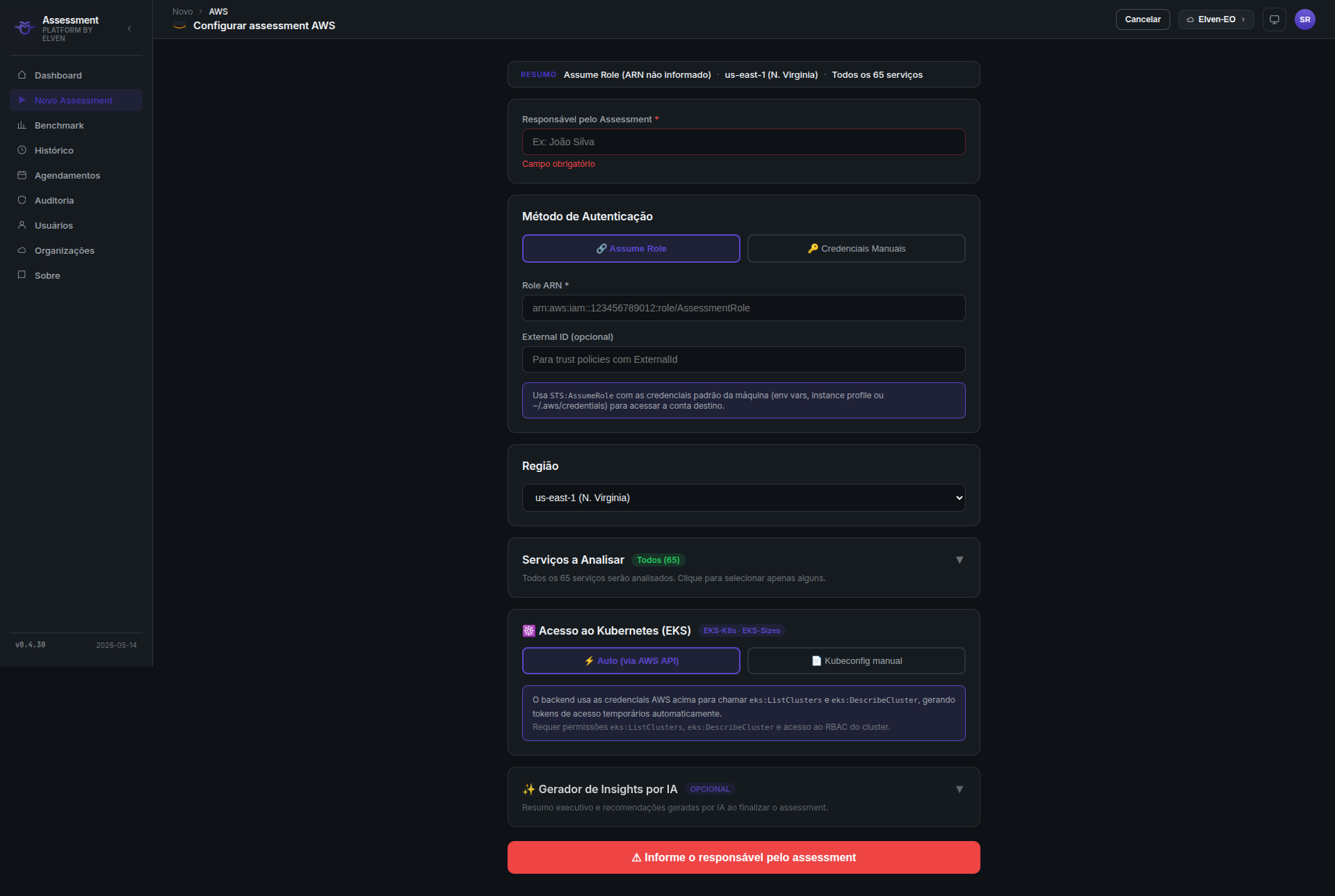 Configuração Assume Role