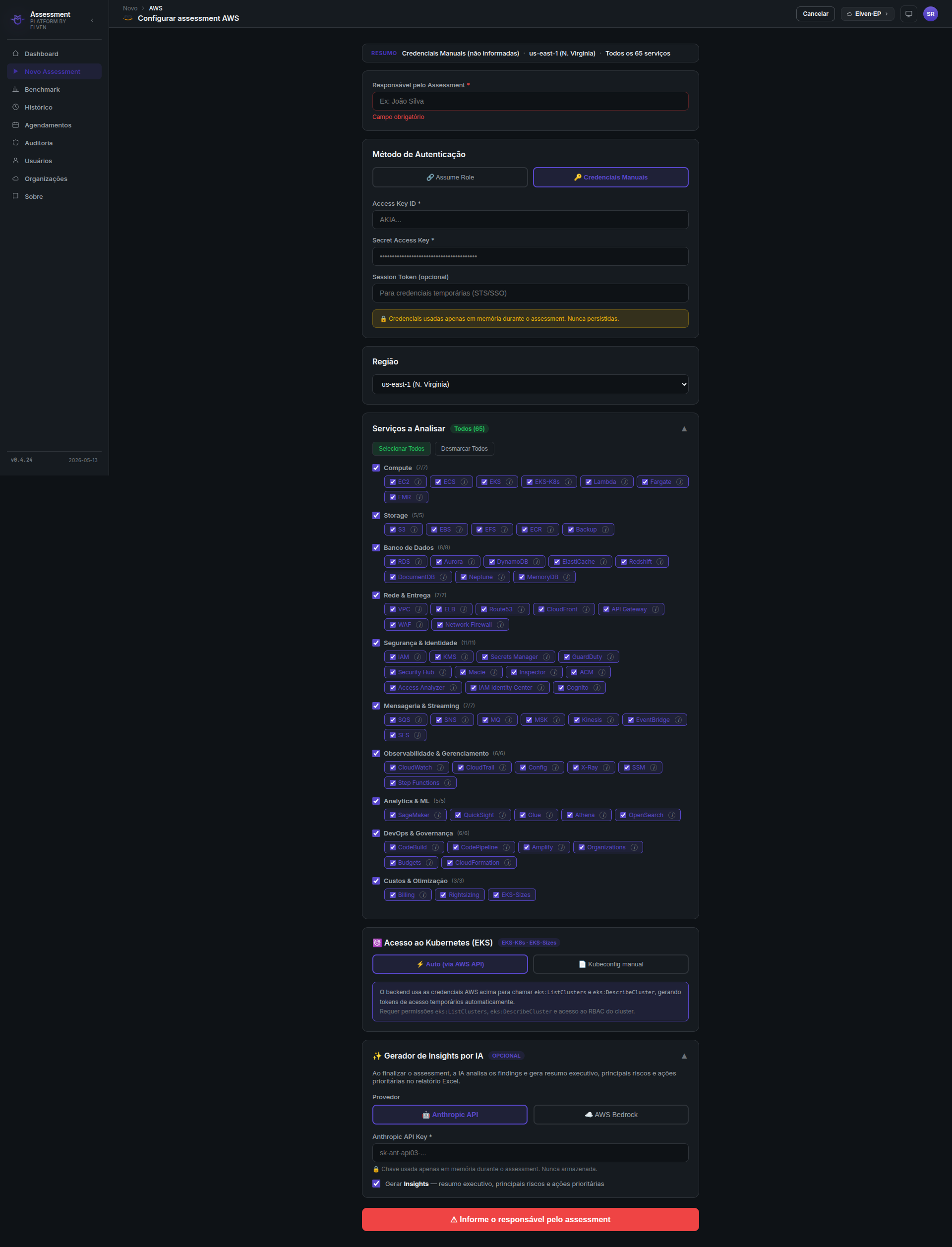 Configuração com Access Keys
