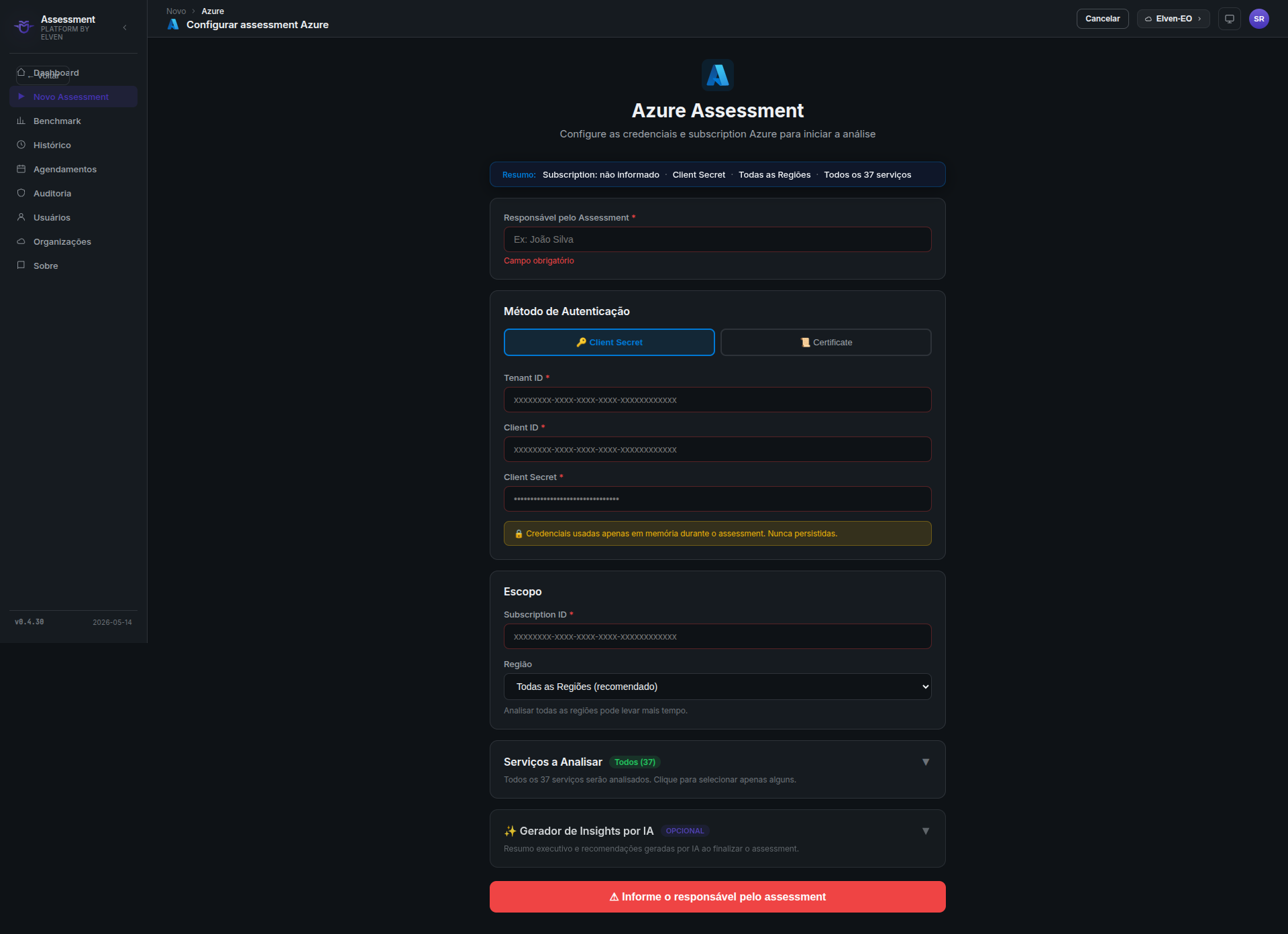 Configuração Azure