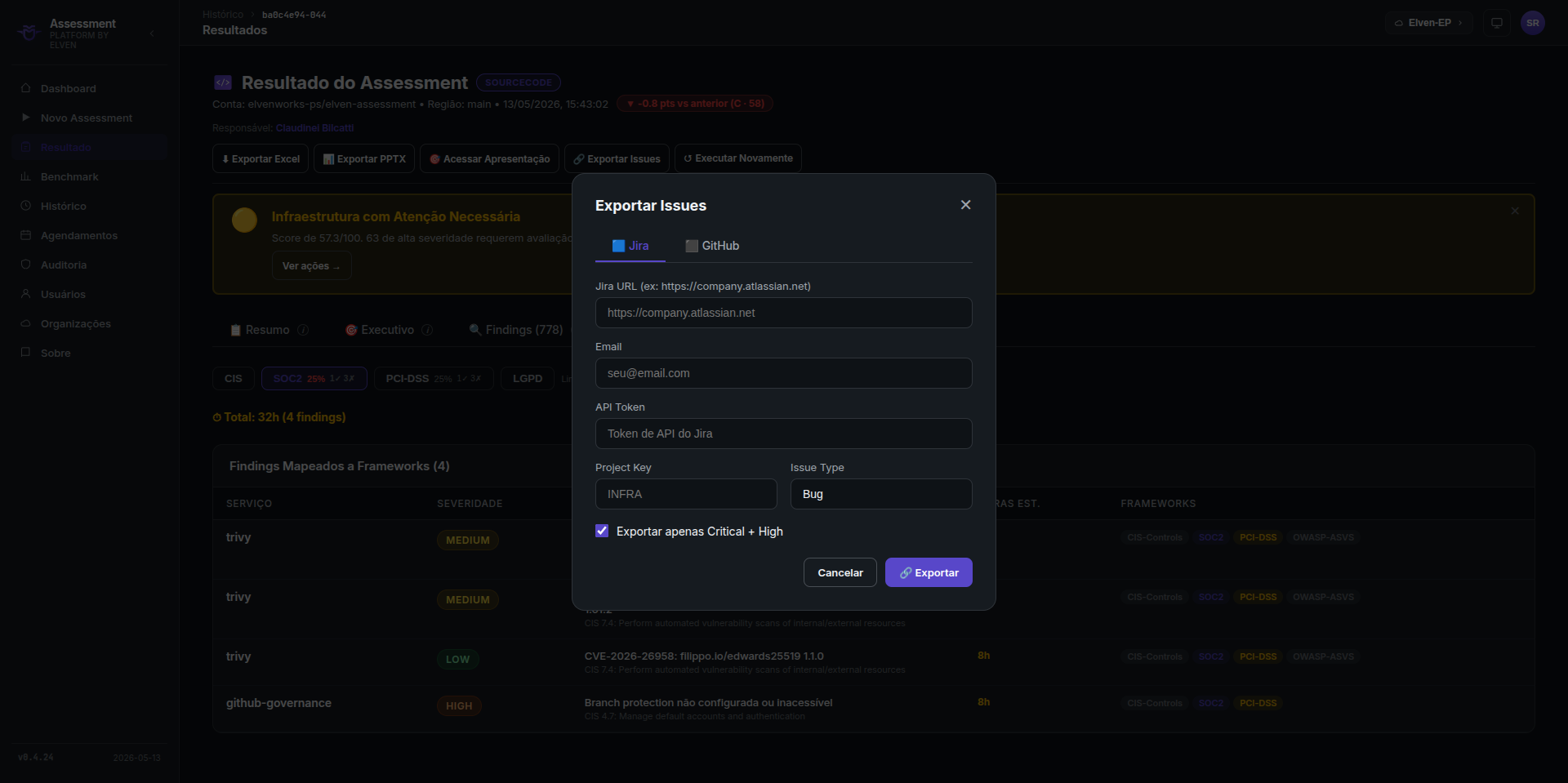 Exportar para Jira