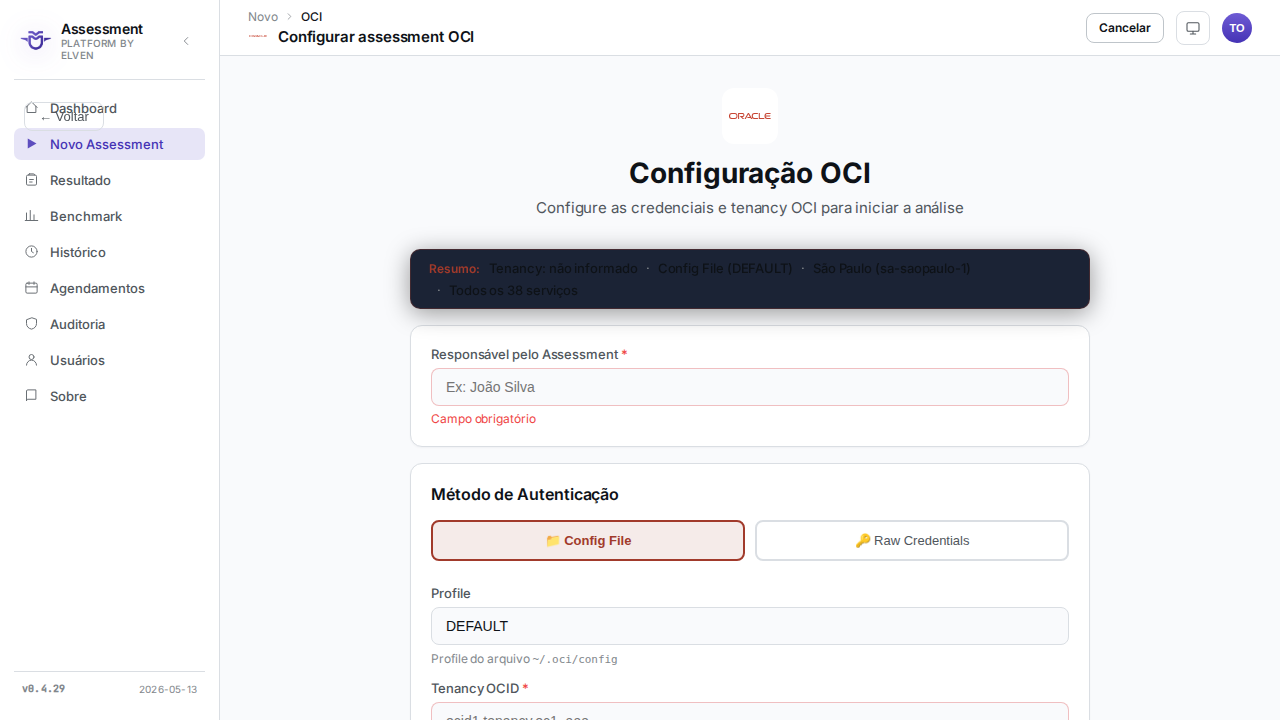 Configuração OCI