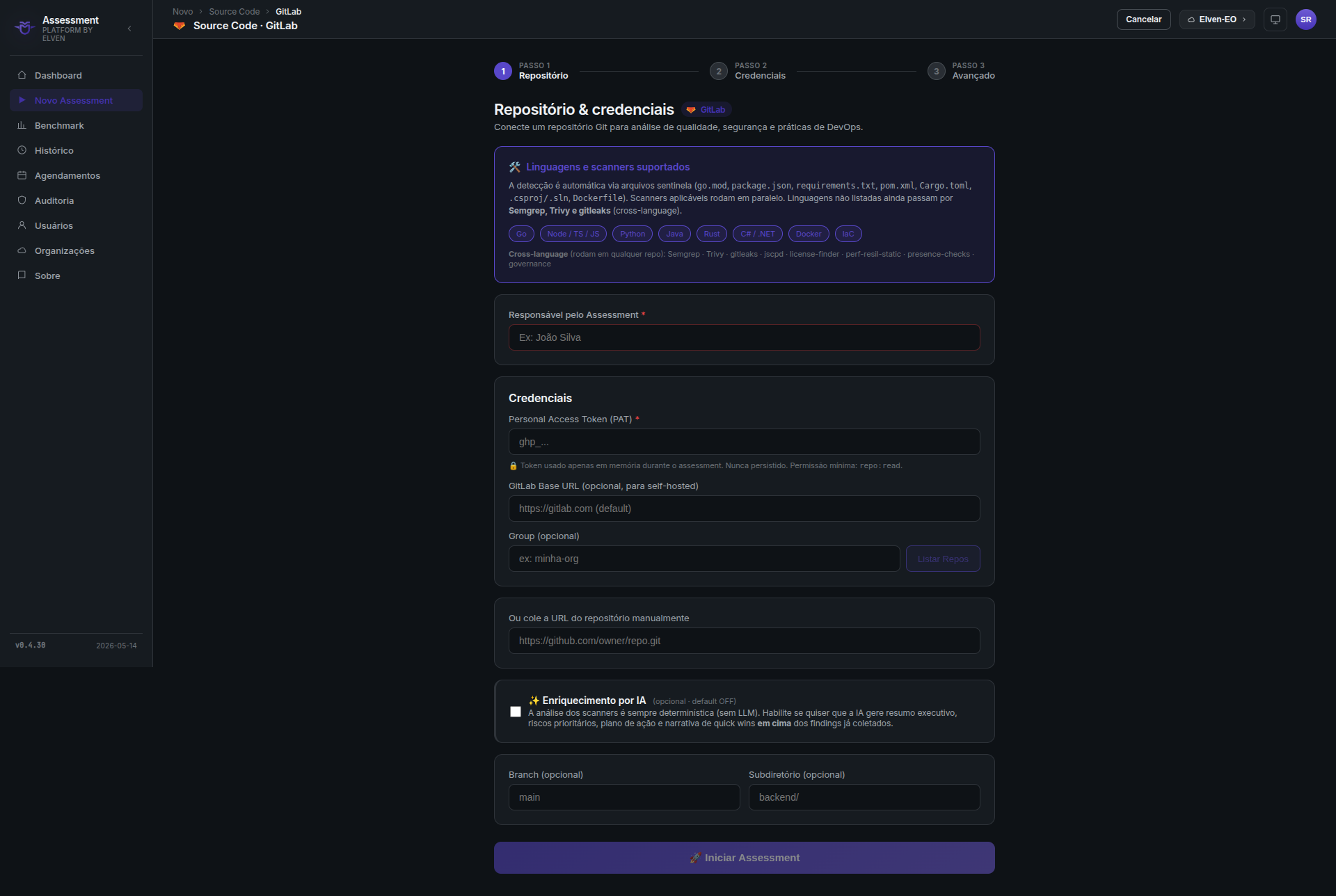 Configuração GitLab